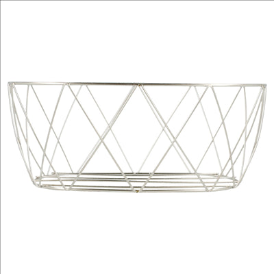 BASKET STYLE TOSCANE 25,5x12,7x10,2 CM ARGENTE INOX (12 UNITÉS)