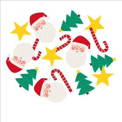 CONFETTI NOËL 3,5x2,4 CM ASSORTI PAPIER (24 UNITÉS)