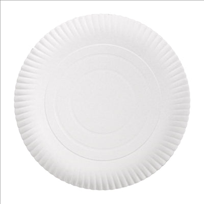 PLATEAUX PÂTISSERIE EN RELIEF  420 G/M2 Ø 28 CM BLANC CARTON (50 UNITÉS)