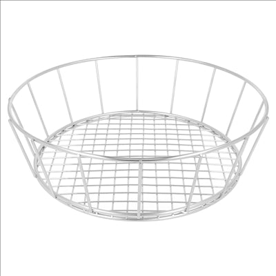 BASKET ROND 'ARTINOX' Ø 24,1x7 CM ARGENTE INOX (12 UNITÉS)