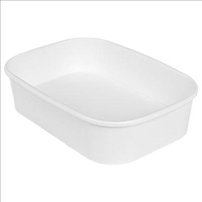 RÉCIPIENTS RECTANGULAIRES 500 ML 320 + 30 PE G/M2 17,3x12,3x4,1 CM BLANC KRAFT (300 UNITÉS)