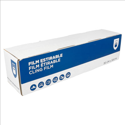 FILM ÉTIRABLE SOUS DISTRIBUTEUR 0,30x300 M TRANSPARENT PVC (6 UNITÉS)