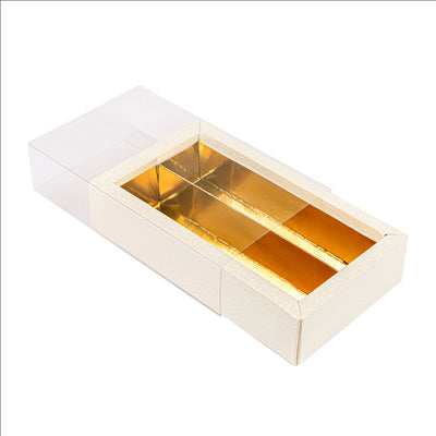 BOÎTES CHOCOLATS 14,5x7,5x3,5 CM BLANC CARTON (50 UNITÉS)