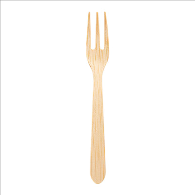 FOURCHETTES 9,5 CM NATUREL BAMBOU (100 UNITÉS)