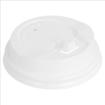 COUVERCLES HAUTS POUR GOBELETS 120 ML BLANC PS (1000 UNITÉS)