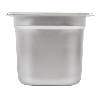 BAC GASTRONOME 1/6 1,9 L 17,6x16,2x15 CM ARGENTE INOX (1 UNITÉ)