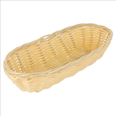 CORBEILLES SIMILAIRE OSIER ALLONGÉES 23x9x5 CM NATUREL PP (12 UNITÉS)
