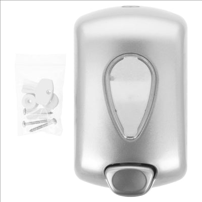 DOSEUR DE SAVON 700 ML 13x9x21 CM ARGENTE ABS (1 UNITÉ)