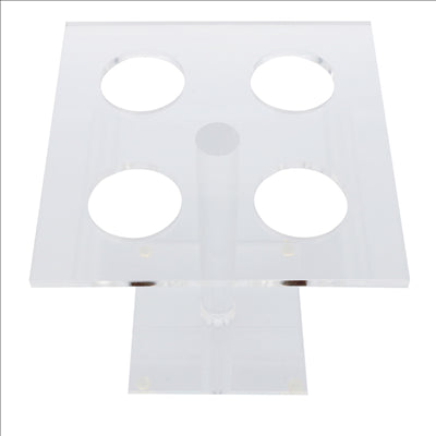 DISPLAY POUR 4 PETITS CORNETS 15x15x15 CM TRANSPARENT ACRYLIQUE (1 UNITÉ)