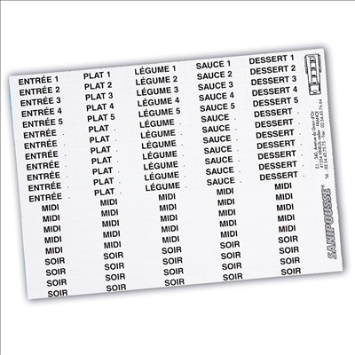 2 FEUILLES X 44 ETIQUETTES IDENTIFICATION 5,5x3,5 CM BLANC PAPIER (1 UNITÉ)