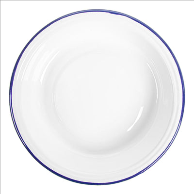 ASSIETTES CREUSES 'ENAMELWARE' 740 ML Ø 22x4,5 CM BLANC ACIER ÉMAILLÉ (6 UNITÉS)