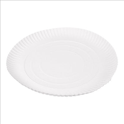 PLATEAUX PÂTISSERIE EN RELIEF 420 G/M2 Ø 30 CM BLANC CARTON (50 UNITÉS)