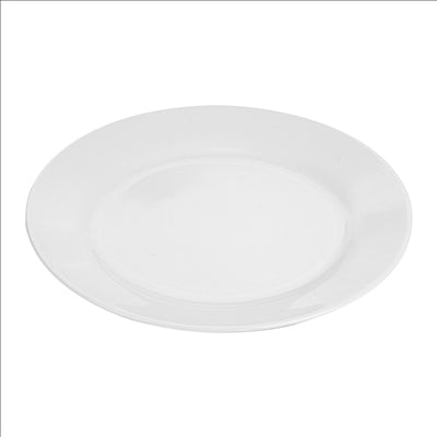 ASSIETTES PLATES Ø 24 CM BLANC PORCELAINE (48 UNITÉS)