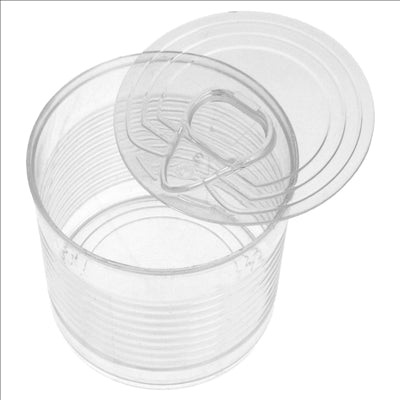 BOÎTES DE CONSERVE 220 ML Ø 7,4x7,2 CM TRANSPARENT PS (100 UNITÉS)