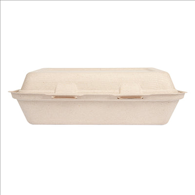 COQUILLES "L" 'BIONIC' 1 L 16x24x7,5 CM NATUREL BAGASSE (400 UNITÉS)