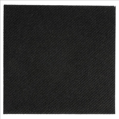 SERVIETTES P. 1/4  55 G/M2 50x50 CM NOIR AIRLAID (400 UNITÉS)