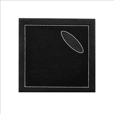 100 U. CHIFFONS ANTI-GOUTTES 'CUBI-DRAP' 10x10 CM NOIR COTON (1 UNITÉ)