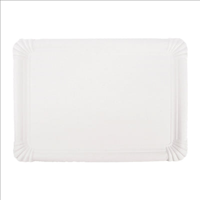 PLATEAUX PÂTISSERIE - MOYENS  420 G/M2 33x23 CM BLANC CARTON (125 UNITÉS)