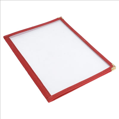 MENU "AMÉRICAIN" DIN-A5 2 CORPS BORDEAUX PVC (1 UNITÉ)