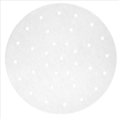 PAPIERS PERFORÉS POUR DIM-SUM 183.06 40 G/M2 Ø28 CM BLANC PARCH.INGRAISSABLE (2000 UNITÉS)