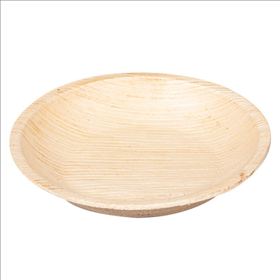 ASSIETTES RONDES 'ARECA' Ø 12,5x1,5 CM NATUREL ARECA (200 UNITÉS)