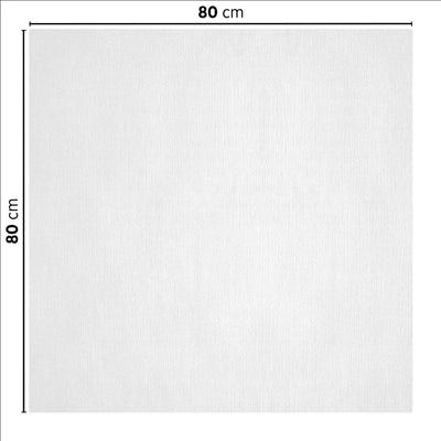 NAPPES PLIAGE M 48 G/M2 80x80 CM BLANC CELLULOSE (200 UNITÉS)