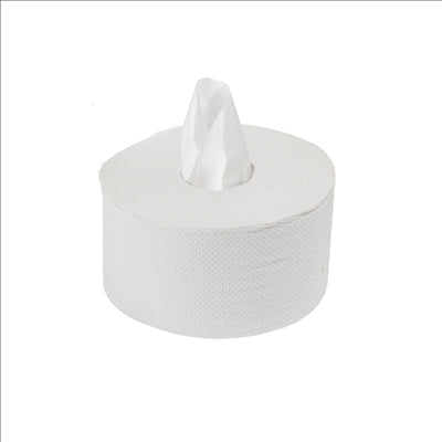 HYGIÉNIQUE DEVIDAGE CENTRAL ECOLABEL 2 PLIS - 180 M 17 G/M2 Ø20x11 CM BLANC OUATE (12 UNITÉS)