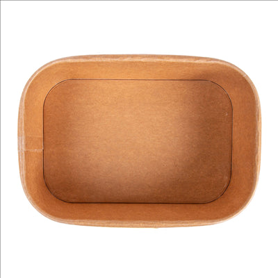 RÉCIPIENTS RECTANGULAIRES 500 ML 320 + 30 PE G/M2 17,3x12,3x4,1 CM NATUREL KRAFT (300 UNITÉS)