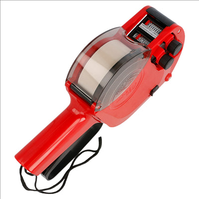 ÉTIQUETEUSE ALPHANUMÉRIQUE 2 LIGNES 10+10 25,5x6x16 CM ROUGE PLASTIQUE (1 UNITÉ)