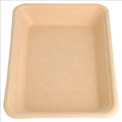BARQUETTES 'BIONIC' 350 ML 19,6x14,7x2,7 CM NATUREL BAGASSE (1000 UNITÉS)
