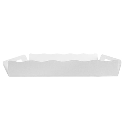 PLATEAUX + COUVERCLE 'THEPACK' 280 G/M2 40,5x30,5x6 CM BLANC CARTON ONDULÉ MICROCANAL (150 UNITÉS)