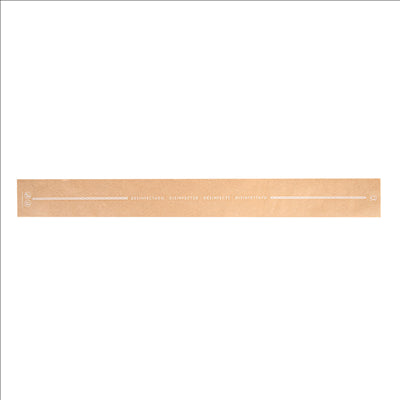 BANDE SANITAIRE DEGRADABLE "WC" 48 G/M2 62x6,5 CM NATUREL KRAFT (1000 UNITÉS)
