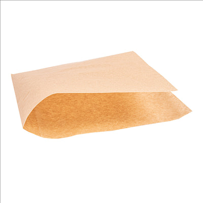 PAPIER INGRAISSABLES OUVERT 2 CÔTÉS FAST FOOD  34 G/M2 16x16,5 CM NATUREL PARCH.INGRAISSABLE (500 UNITÉS)
