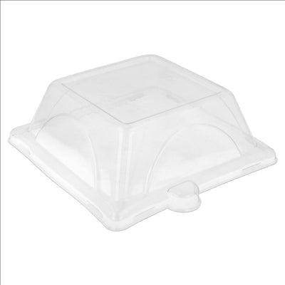 COUVERCLES POUR RÉFÉRENCE 215.90 'BIONIC' 16,4x16,4x4 CM TRANSPARENT PET (500 UNITÉS)