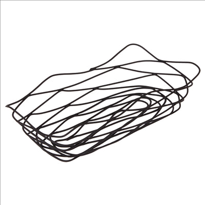 BASKET RECTANGULAIRE 25,5x12,5x6 CM NOIR ACIER (6 UNITÉS)