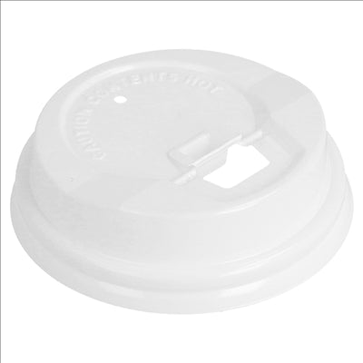COUVERCLES HAUTS POUR GOBELETS 120 ML BLANC PS (1000 UNITÉS)