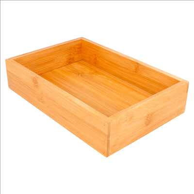 BOÎTE POUR BUFFET 15,5x23x5 CM NATUREL BAMBOU (6 UNITÉS)