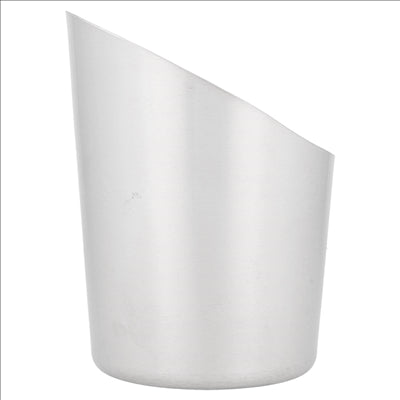 MINI RÉCIPIENTS À FRITES TRONQUÉS, LISSES 'ARTINOX' Ø 8,5x8,5 CM ARGENTE INOX (12 UNITÉS)