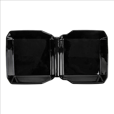 BURGER BOX 26x13,7x3,4 CM NOIR PORCELAINE (6 UNITÉS)