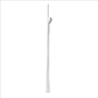 PAILLES DROITES SOUS SACHETS BLANCS 'PAPER' Ø0,60x20 CM BLANC PAPIER (3000 UNITÉS)