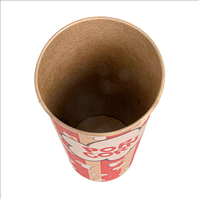 RÉCIPIENTS POUR POP-CORN 720 ML 230 +20 PE G/M2 Ø 9,5/6,5x17,7 CM KRAFT (1000 UNITÉS)