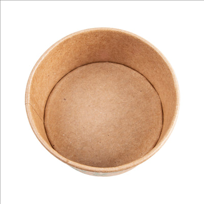 POTS À GLACES 'FEEL GREEN' 150 ML 250 + 18 PE G/M2 Ø8,5x4,5 CM MARRON CARTON (2000 UNITÉS)