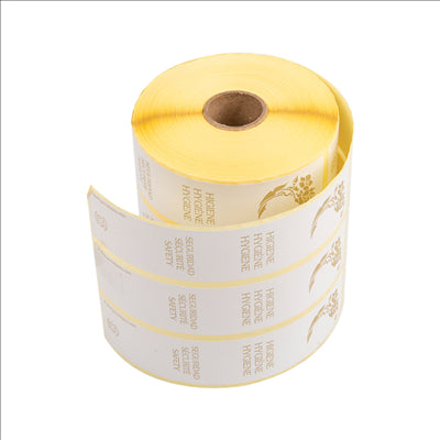 1000 U. ÉTIQUETTES BANDE "WC" NON FIXE 3x15 CM BLANC ADHESIF (1 UNITÉ)