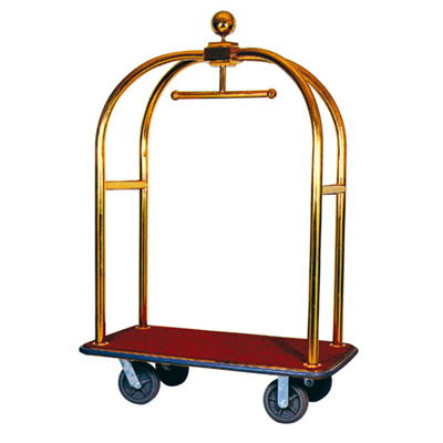 PORTE-VALISES DE LUXE AVEC COUPOLE 'ARROW' 112x61x190,7 CM DORE INOX (1 UNITÉ)