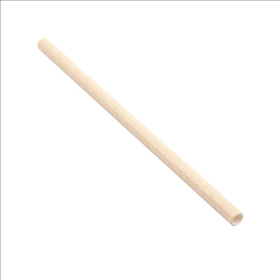 PAILLES DROITES COCKTAIL 'PAPER' Ø0,60x14 CM NATUREL KRAFT (3000 UNITÉS)