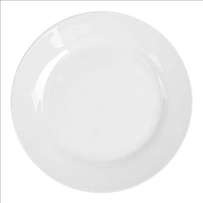 ASSIETTES PLATES Ø 24 CM BLANC PORCELAINE (48 UNITÉS)