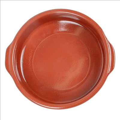 RÉCIPIENTS AVEC ANSES 550 ML Ø17x4,5 CM MARRON CERAMIQUE (12 UNITÉS)