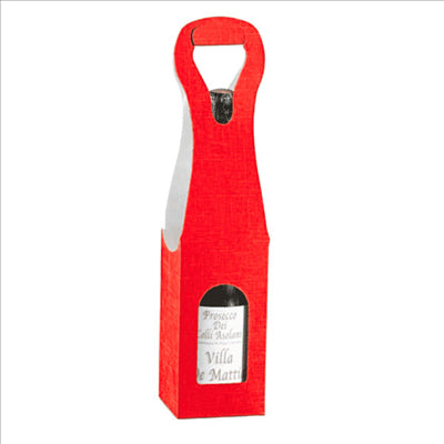 100 U. BOÎTES 1 BOUTEILLE 9x9x41 CM ROUGE CARTON (100 UNITÉS)