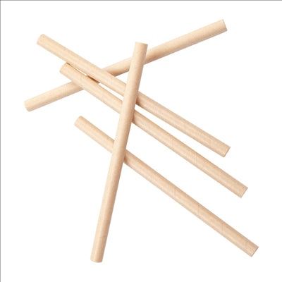 PAILLES DROITES COCKTAIL 'PAPER' Ø0,80x14 CM NATUREL KRAFT (3000 UNITÉS)