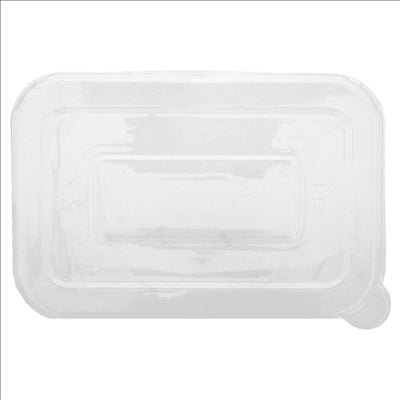 COUVERCLES BAS POUR RÉFÉRENCES 221.36-221.37 'BIONIC' 18,8x12,8x0,9 CM TRANSPARENT PET (600 UNITÉS)